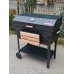 Tekerlekli Termometreli Barbekü Mangal Asansörlü Kömür Hazneli 80 cm