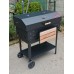 Tekerlekli Termometreli Barbekü Mangal Asansörlü Kömür Hazneli 80 cm