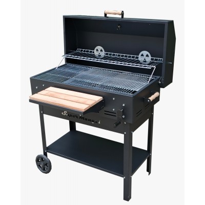 Tekerlekli Termometreli Barbekü Mangal Asansörlü Kömür Hazneli 80&hellip;